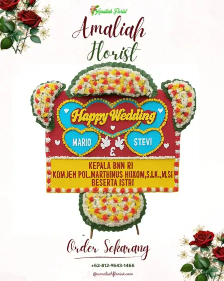 Papan Bunga Pernikahan Keborangan